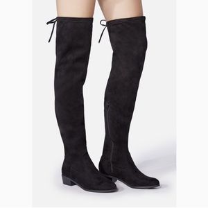 Black suede over the knee boots!